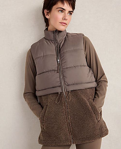 Ann Taylor Haven Well Within Sherpa Puffer Vest