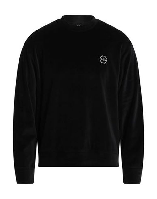Man Sweatshirt Black Size XS Cotton, Polyester