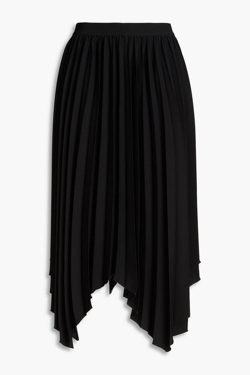 Felixa pleated crepe midi skirt