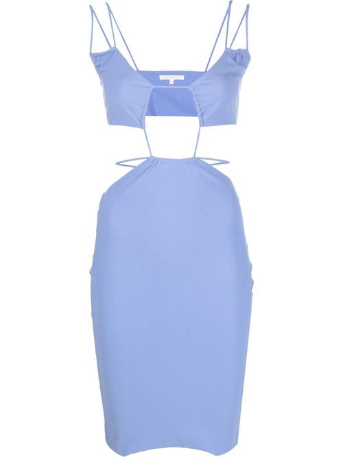 Essential Cut-Out short dress - Blue