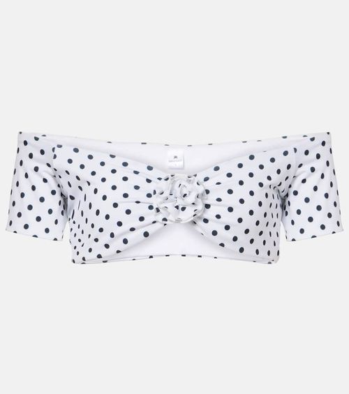 Stefani off-shoulder polka-dot top