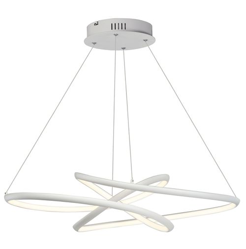 Matte White LED Pendant from the Twisted Collection