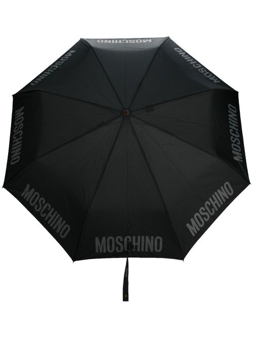 Logo-print compact umbrella - Black