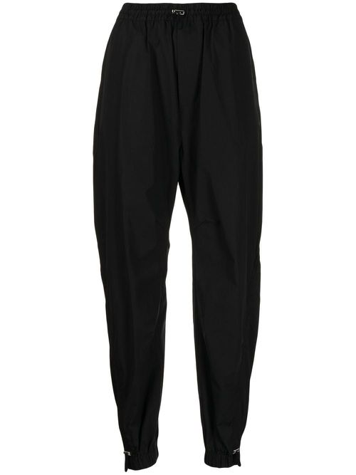 High-waisted tapered trousers - Black