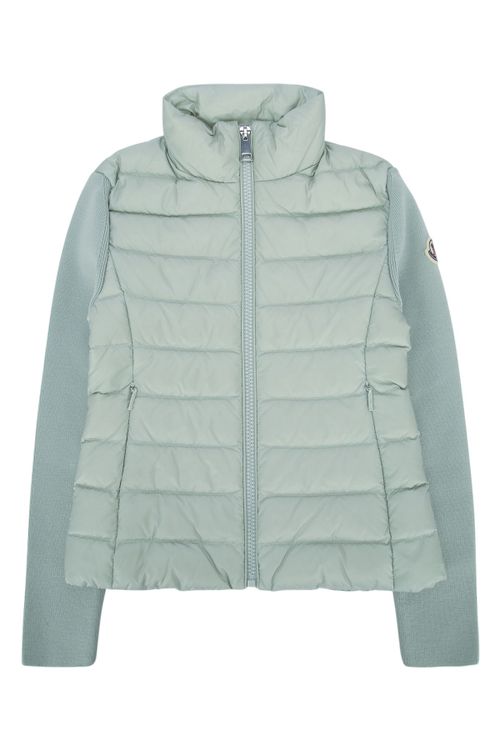 Quilted Wool-Blend Down Jacket — Gray