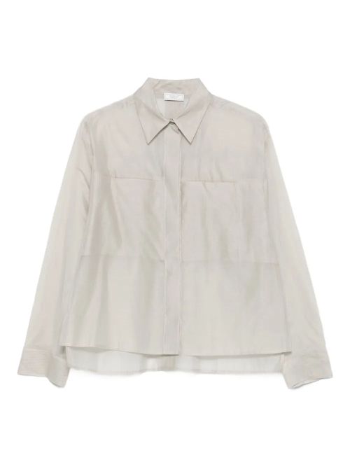 Cotton-Silk Shirt — Beige