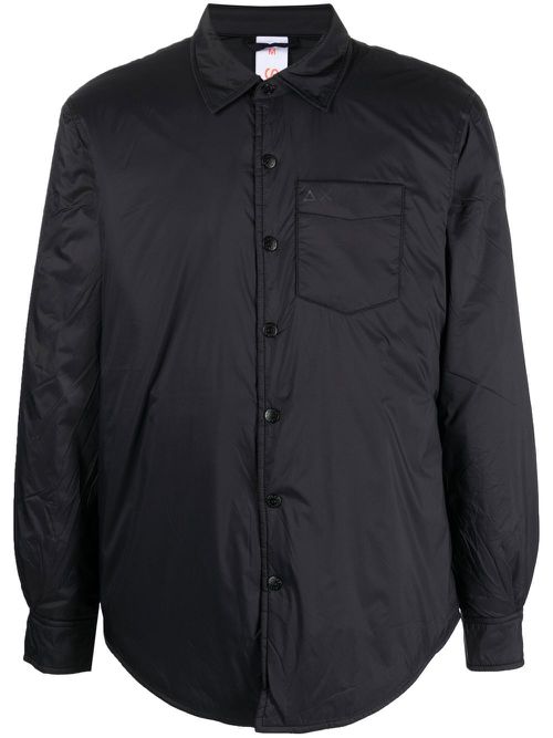 Padded long-sleeve shirt - Black