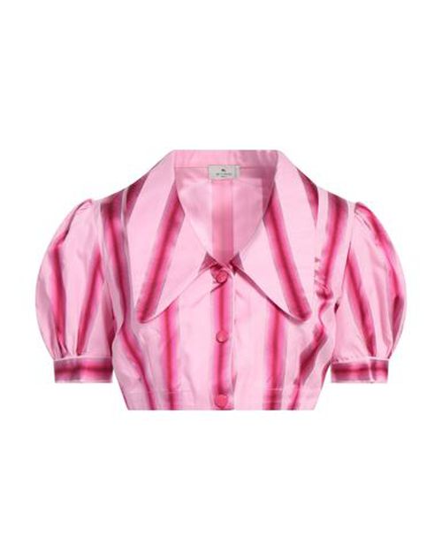 Etro Woman Shirt Pink Size 4 Cotton, Viscose, Silk