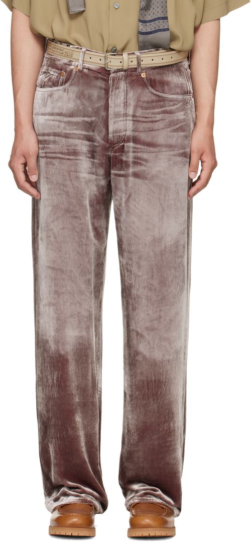 Pink Laser Flattone Silk Jeans