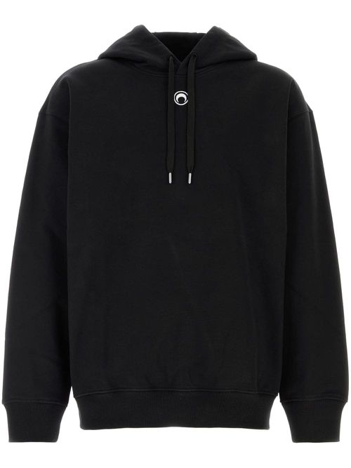Embroidered logo hoodie - Black