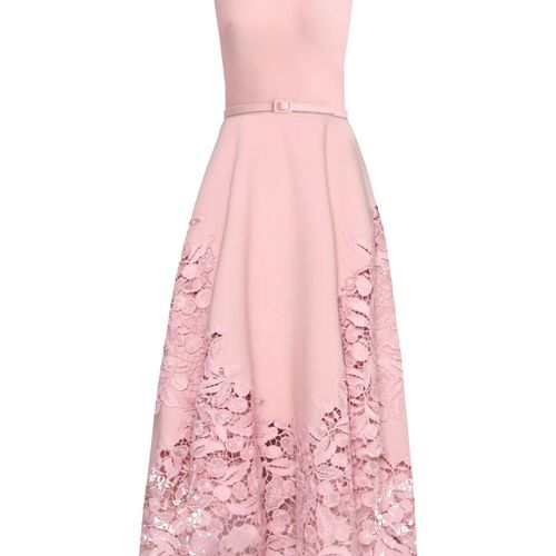 Oscar de la Renta | Cherry Guipure Lace midi dress - Pink | Realry