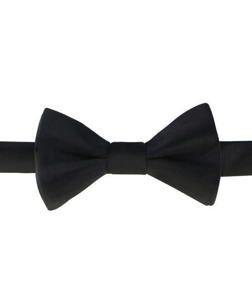 Men's Satin Solid Bow Tie - Black