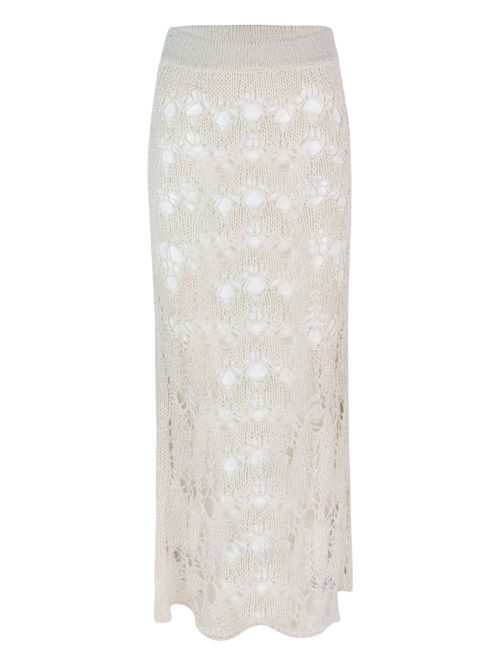 A Paper Kid knitted midi skirt - White