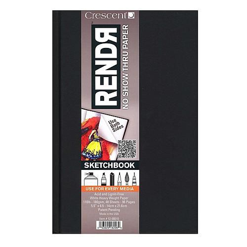 "RendR No Show-Thru Hardbound Sketchbook 48 Sheets 8.5"" x 11"""