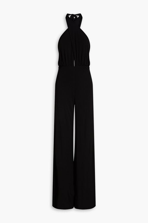 Jersey halterneck wide-leg jumpsuit
