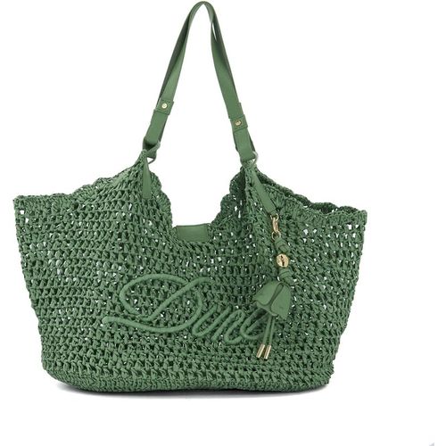 Dune London Womens Accessories Dewdrop - Raffia Logo Shoulder Bag - Green - One