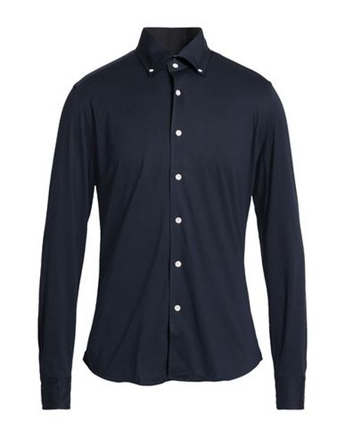 Man Shirt Midnight blue Size 15 Cotton