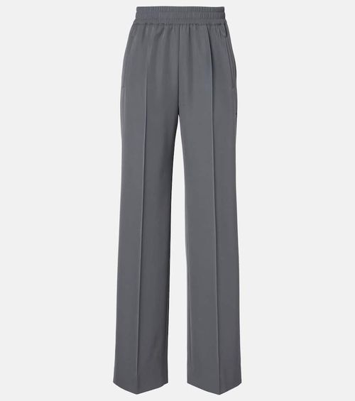 Virgin wool gabardine straight pants
