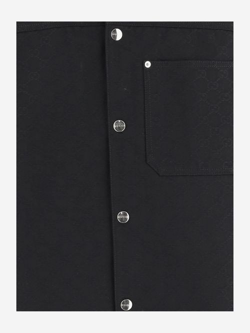 GG Monogram Bowling Shirt — Black
