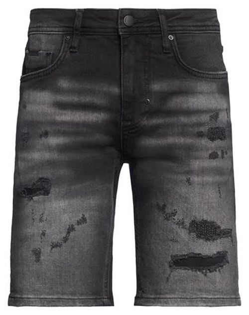 Man Denim shorts Black Size 28 Cotton, Elastane