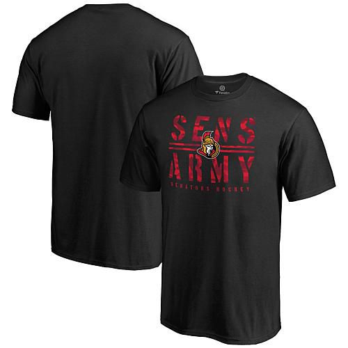 Men's Black Ottawa Senators Hometown Collection Sens Army T-Shirt - XL