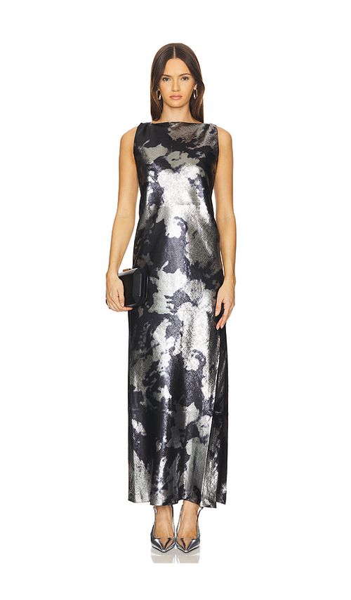 Rag & bone maxivestido margaret en color plateado metálico 8 también , 00, 10, 2
