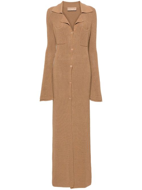 Agos knitted maxi cardi-coat - Neutrals