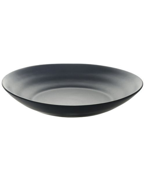 Set Of 6 Ripple Black Pasta Plates