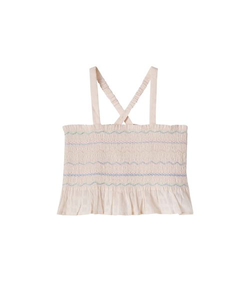 Florentina smocked cotton top