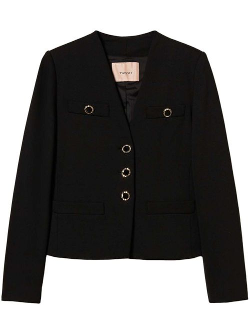 Jewel buttons blazer - Black