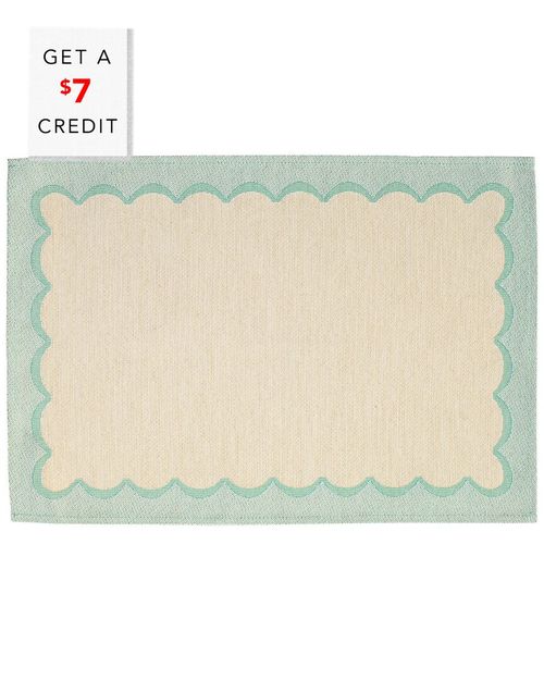 Set Of 4 Tavola Scalloped Placemats With $7 Credit