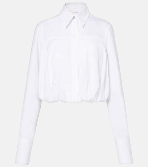 Zemira cropped cotton poplin shirt