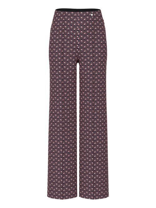 Marc Cain WINDER pull-on trousers with high waist, blue, 34 N