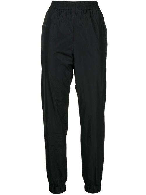 Elasticated-waistband track pants - Black
