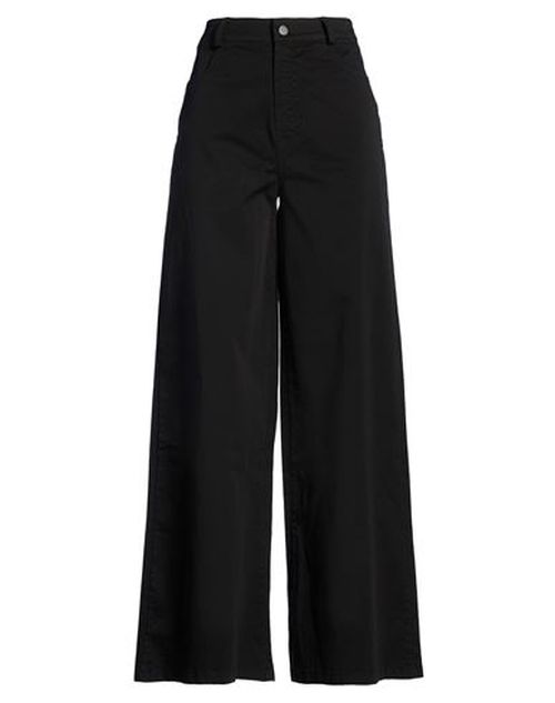 Woman Pants Black Size L Cotton, Elastane