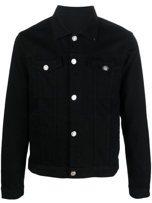 Logo-patch denim jacket - Black
