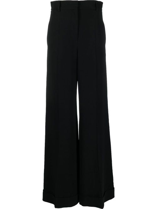 Mid-rise palazzo pant - Black