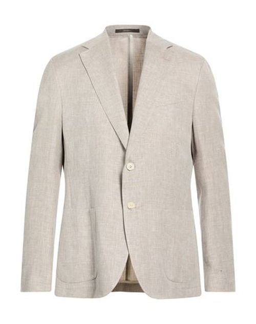 Man Blazer Light brown Size 42 Linen, Wool, Silk