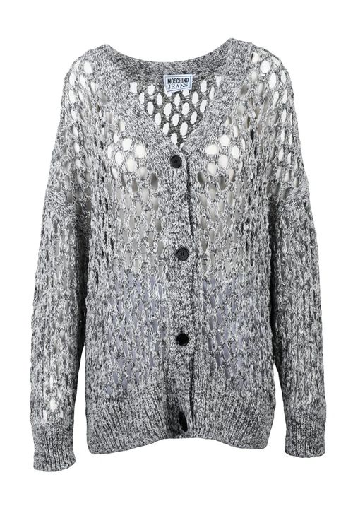 Perforated Cardigan - Grey