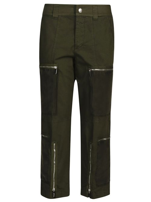 Green Olive Zipped Trousers
