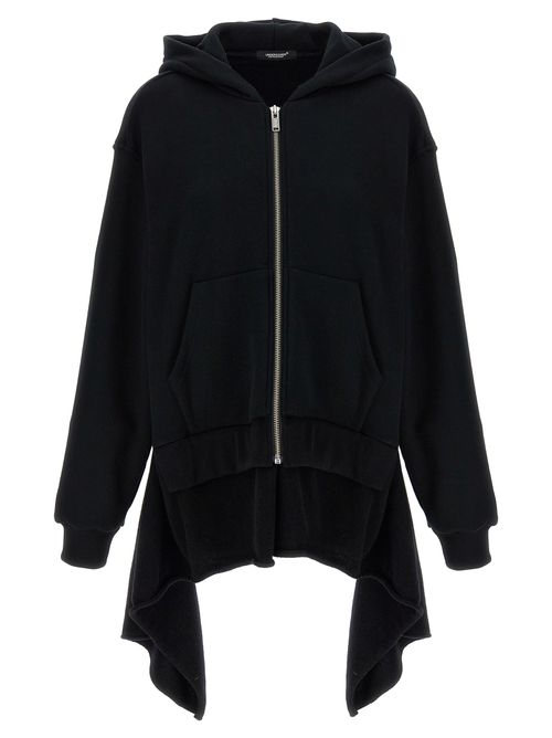 Two-Material Hoodie Sweatshirt