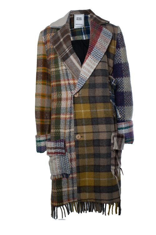 , blanket patchwork coat