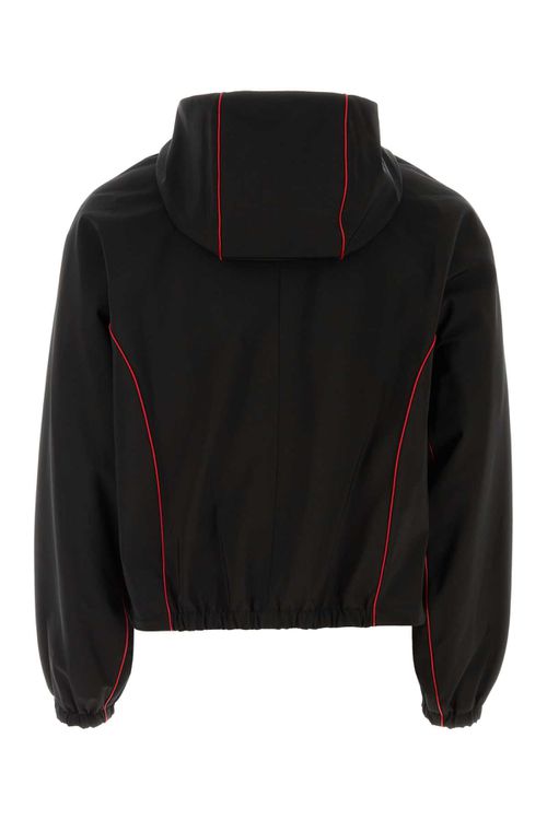 Black Polyester Blend Jacket