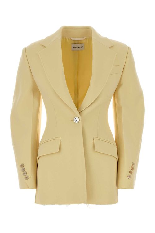 Pastel Yellow Crepe Blazer