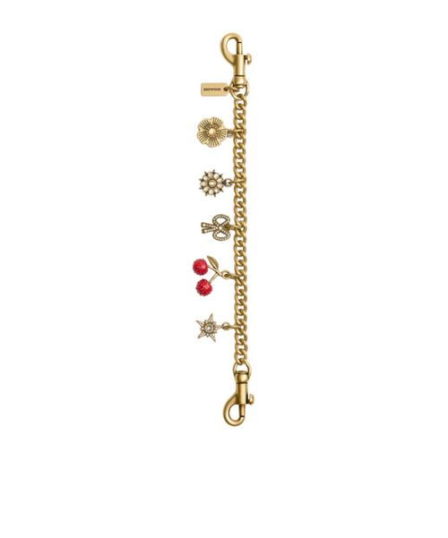 Crystal Motif Chain Bag Charm