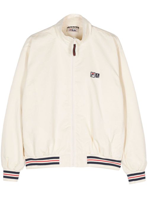 Logo-appliqué bomber jacket - Neutrals