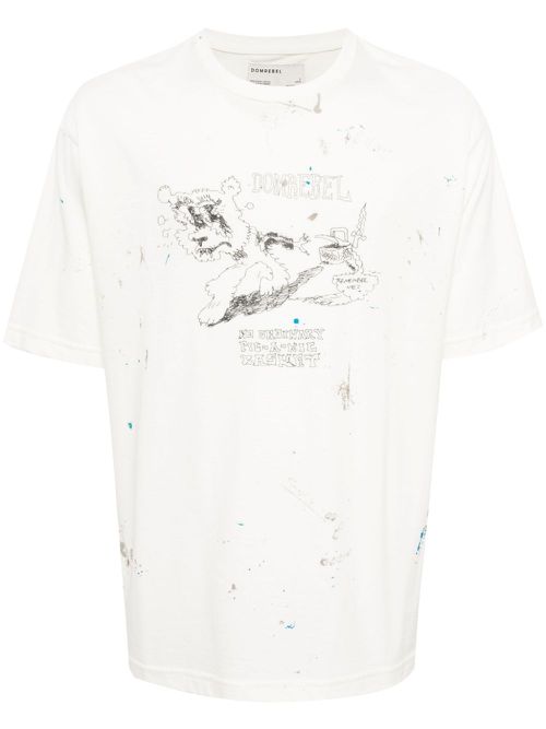 Scuff Picnic paint-detail T-shirt - White