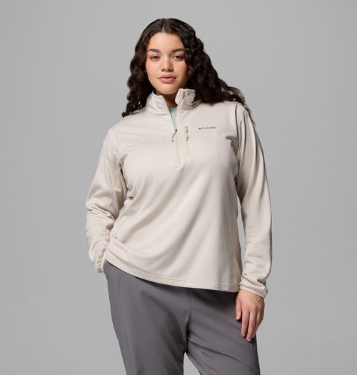 Women's Essential Hike  Grid Fleece Half Zip Jacket - Plus Size-