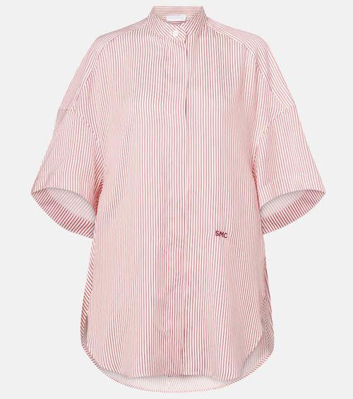 Pinstriped silk shirt