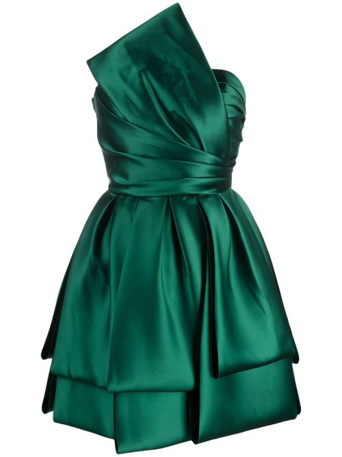 Off-shoulder minidress - Green